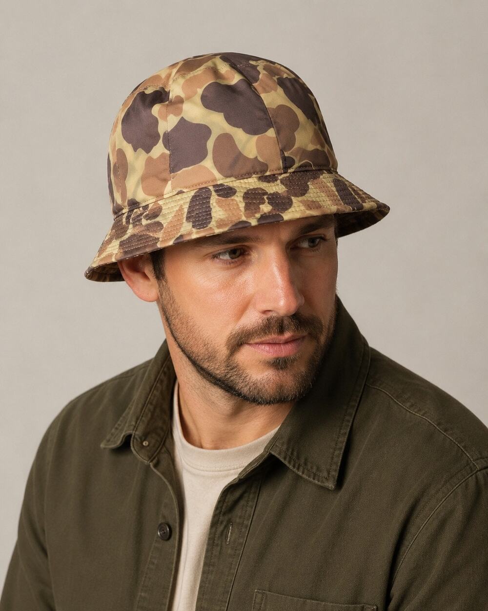 Vintage Original Jones Cabela’s Stoney Creek Camo Bucket Hat Large USA Made